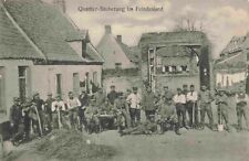 WW1 Military German Soldiers Cleaning Quarters in Enemy Country Vintage Postcard picture