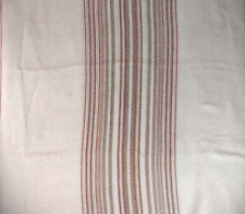 Vintage Woven Tablecoth Neutral Stripe Beige Brown Boho Natural Autumn 58 X 96 picture