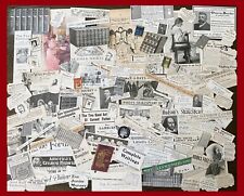 c1900s OLD BOOKS&AUTHORS Vtg Literary Junk Journal Scrapbook Paper Clippings Lot picture