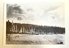 Repro Photograph Haida Gwaii - British Columbia - Totem Poles - First Nations picture