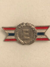 Vintage Sterling Silver & Enamel Military Army-Navy Production Award Pin WWll Er picture