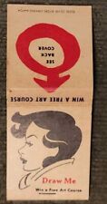 Draw Me Now Art Course Minneapolis MN Matchbook Cover Full 20 Matches picture