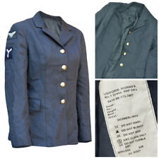 Woman's British WRAF No 1 Jacket Tunic Royal Air Force Dress Uniform Blue Wool picture