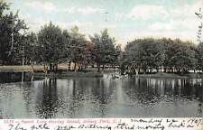 Sunset Lake Showing Island, Asbury Park, New Jersey, 1907 Postcard, Used  picture
