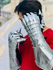 Medieval Gauntlet Pair Accents Knight Crusader Armor Steel Gauntlet Gloves Larp picture