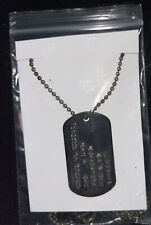 EMBOSSED STAMPED GENUINE MILITARY DOG TAGS, MADE ON MILITARY MACHINE picture