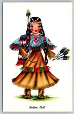 Artist Impression  Native American Indian Doll   Postcard picture