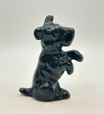 Black Terrier Ceramic Dog Begging Figurine picture