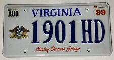 Virginia License Plate - Harley Owners Group - Harley Davidson Motorcycle 1901HD picture