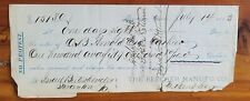1883 Bank Check Meriden Connecticut The Beecher Manufacturing Company picture