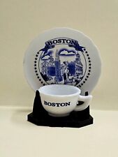 Boston Massachusetts small Tea Cup & Saucer Souvenir with stand picture