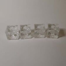 Vintage Dansk Ice Cube Taper Candle Holders Square Set of 4 Made In Taiwan picture