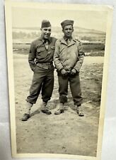 Vintage Snapshot Photograph Two WWII US Army Soldiers Corporal picture