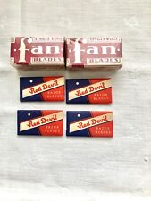 Vintage Lot Razor Blades Fan Brand and Red Devil Unopened NOS Made in USA picture