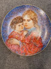 Gold Embellished Edna Hibel Mother's Day Plates (7) picture