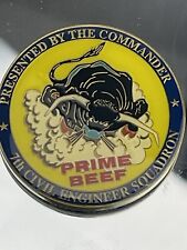 USAF Air Force 7th Civil Engineering Squadron Prime Beef Texas Challenge Coin picture