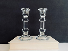 Pair of 2 Vintage Crystal Candlesticks Made in Slovakia Unbranded 7