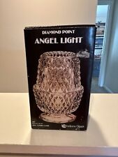Vintage NOS Indiana Glass Fairy Lamp Diamond Point Angel Light Clear - NIB picture