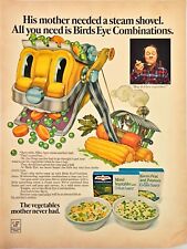 Birds Eye Vegetable Combinations Colorful Cartoon Vintage 1972 Print Ad 10x13 picture