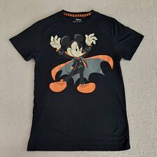Disney Mickey Mouse Adult Small Halloween Mickey Short Sleeve Black T-shirt picture