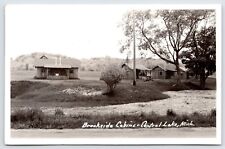Postcard RPPC, Brookside Cabins, Central Lake, Michigan Posted 1949 picture