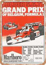 METAL SIGN - 1977 Formula 1 Grand Prix of Belgium at Zolder Vintage Ad picture