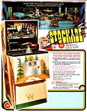 Stockade Arcade Game FLYER Original 1972 Retro EM Rifle Gun Western Cowboy Promo picture