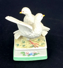 M.I.M. Lador Porcelain Love Birds Doves Music Box Vintage Works picture