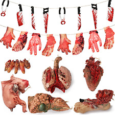 Halloween Blood Props Fake Scary Severed Hand Broken Body Parts Haunted House picture