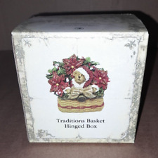 2004 Boyd's Bears Longaberger Traditions Basket Hinged Treasure Box Complete picture