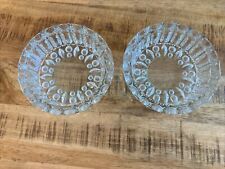 Clear Glass Ashtray Lot of 2 MCM EUC Heavy picture