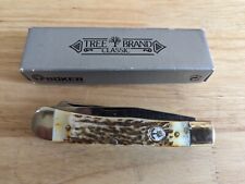Boker Tree Brand Classic Trapper Knife with Stag Handles Made in Germany picture
