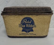 Vintage 1950s 60s Pabst Blue Ribbon Beer Cooler w/ Canvas Strap RARE picture
