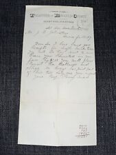 Antique 1879 Signed Letter: Ringgold County Iowa Treasurer Letterhead Mt Ayr IA picture