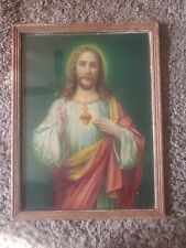 Vintage Sacred Heart of Jesus picture Litho 16