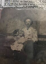 Vintage Creepy Old Photograph Of An Old Woman Holding A Baby picture