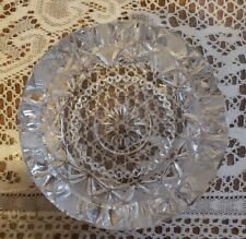 EXQUISITE PERFECT CONDITION**Heavy Full Lead Cut Crystal Ashtray (weighs 3 lbs) picture