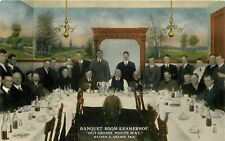 c1910 Banquet Room, Kramerhof, Grosse Pointe, Detroit, Michigan Postcard RARE picture