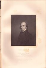 1853 Print Neoclassical Style Sculptor JOHN FLAXMAN from a Steel Plate Engraving picture