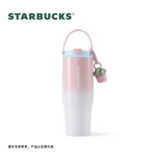 Starbucks 2024 China Summer Succulent Pink 28oz SS Tumbler with Keychain picture