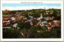 Birds Eye View of Galena, Illinois - Postcard picture