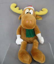Vintage Rocky Bullwinkle Plush Toy Brown Soft 90s 1996 68cm Moose Cartoon picture