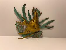 MCM Artisan Brass and Copper Fish Wall Decor - Signed, Coral Reef Angelfish picture