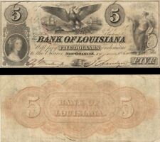 Bank of Louisiana $5 - Obsolete Notes - Paper Money - US - Obsolete picture