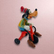 Vintage Walt Disney Productions 1977 Pedaling Goofy On Trike Plastic Toy picture
