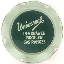 Universal Broiler Gas Ranges Green Metal Enamel Rare 1930s Advertisement Ashtray picture