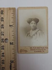 Antique Small Cabinet Photo Card Woman Portrait Olley London picture