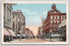 Calhoun Street North from Washington Street Fort Wayne IN Antique 1917 Postcard picture