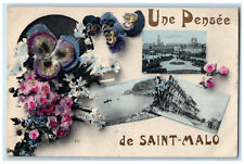 c1910 A Thought of Saint-Malo Ille-et-Vilaine France Antique Postcard picture