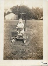 Baby Photograph Outdoors Stroller 1930s Cute Vintage Fashion 3 x 4 1/8 picture